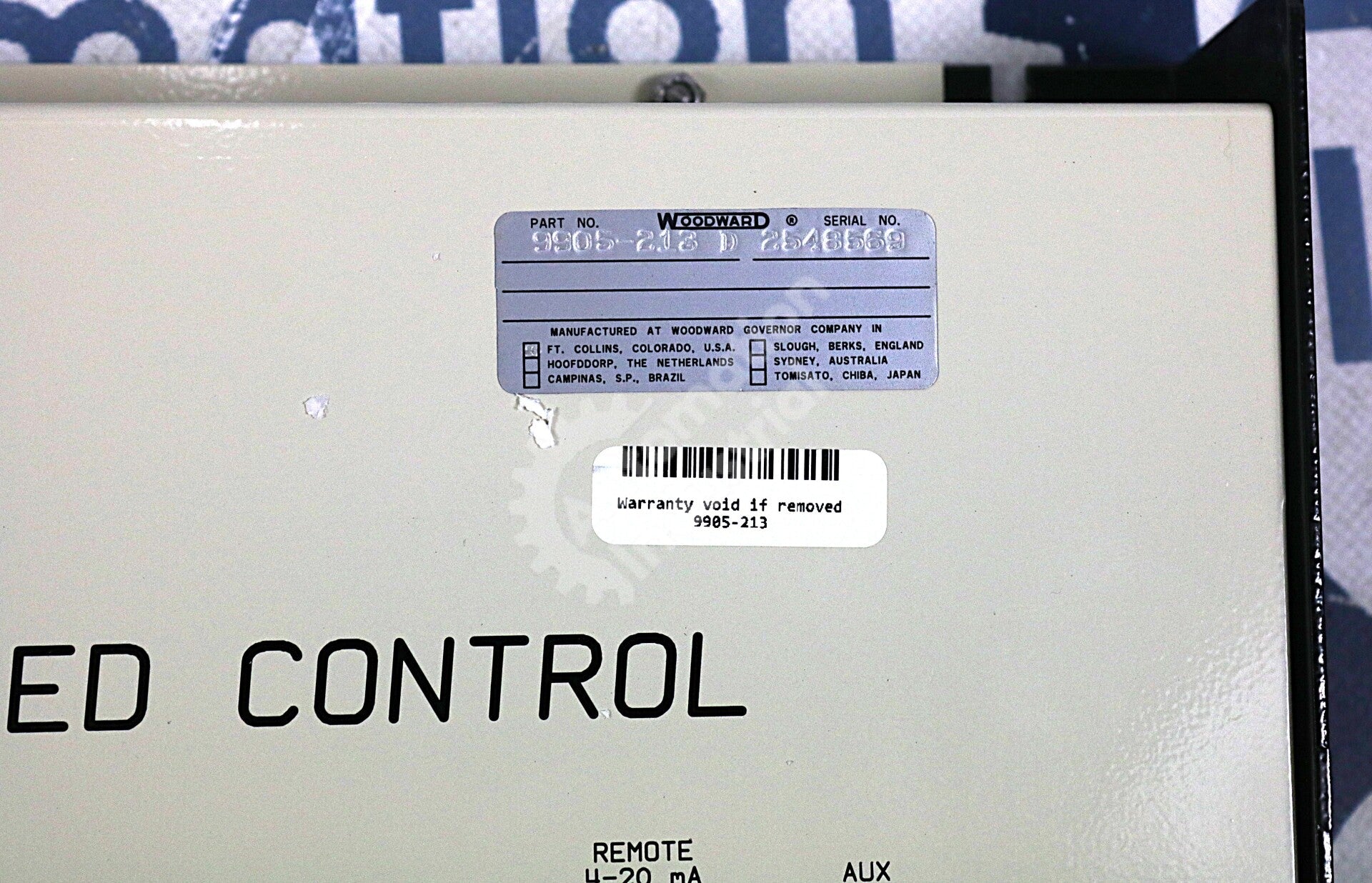 9905-213 By Woodward 18-40VDC 701 Digital Speed Control