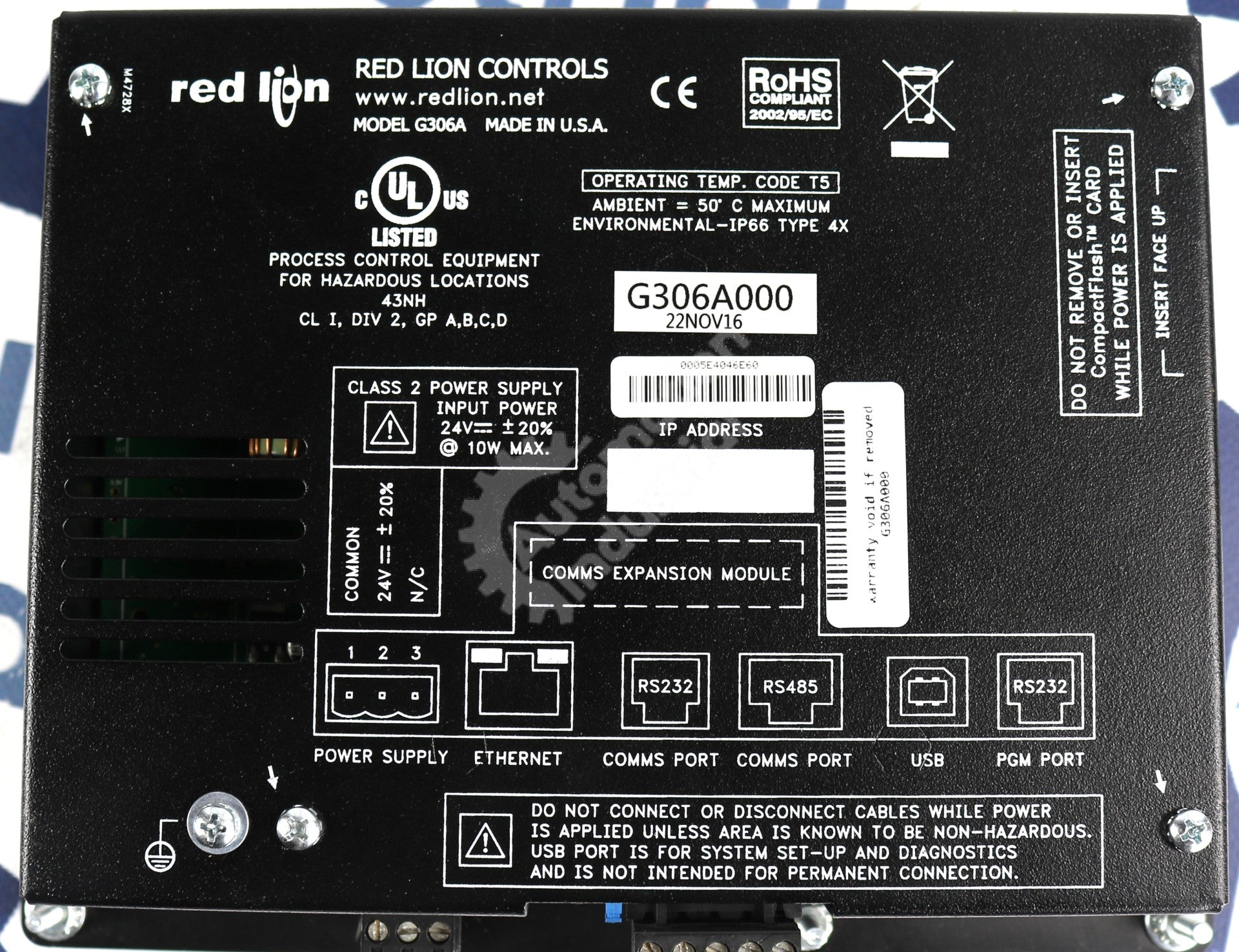 G306A000 by Red Lion 5.7 Inch Operator Interface HMI