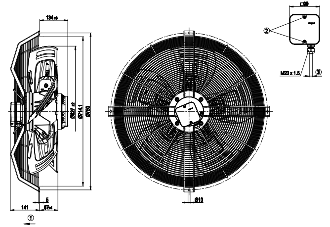 S4D630-AD01-01 ebm-papst Fan 400V