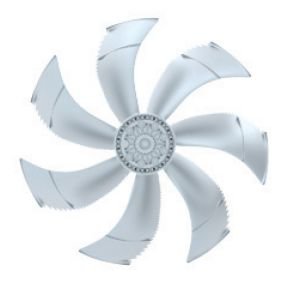 FN080-NDL.6N.V7P5 ZIEHL-ABEGG Axial Fan 0.46/0.19 kW 0.37/0.88A 340/500 rpm