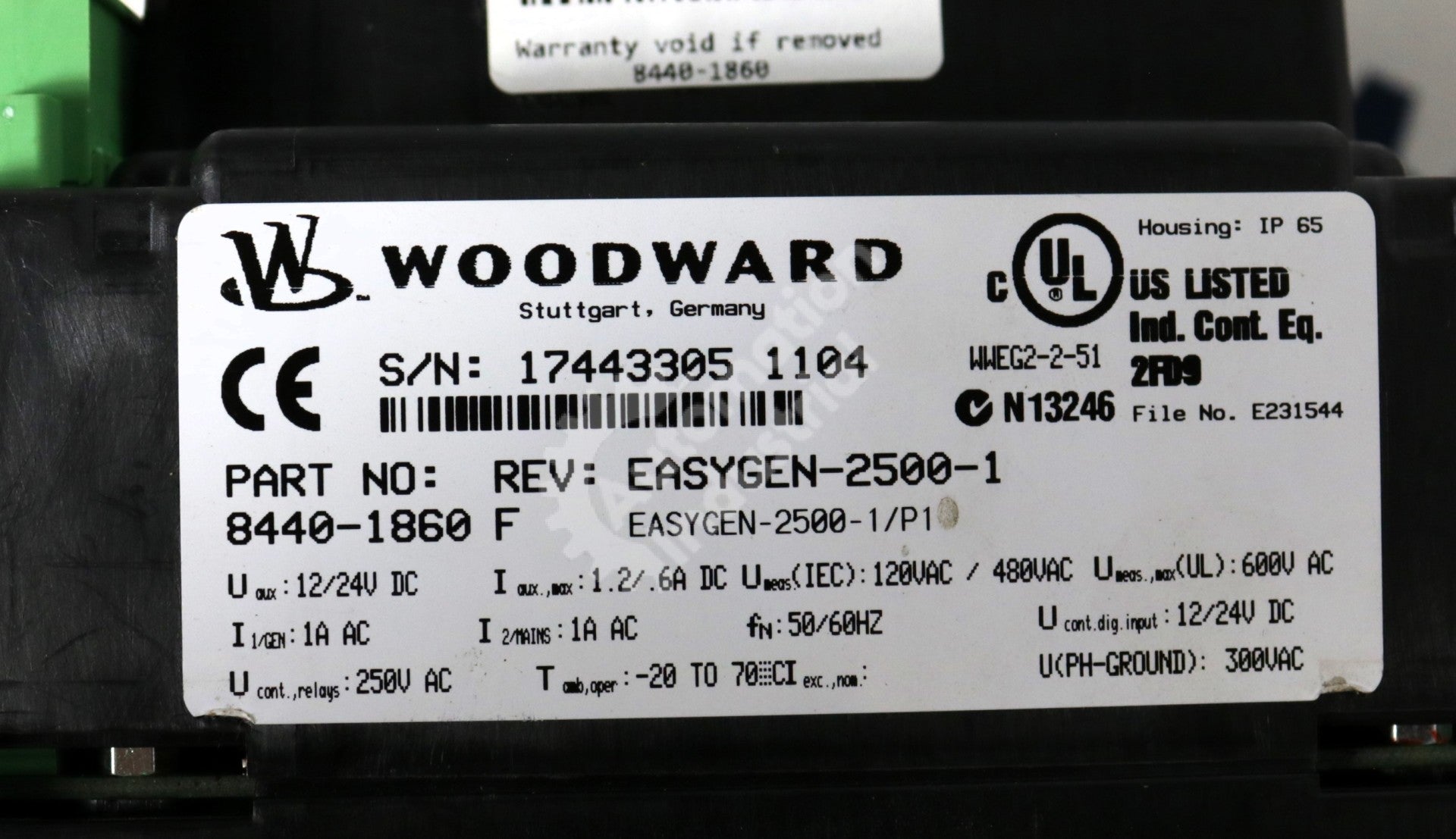 8440-1860 by Woodward EASYGEN-2500-1 Genset Controller EasyGen-2000 Series