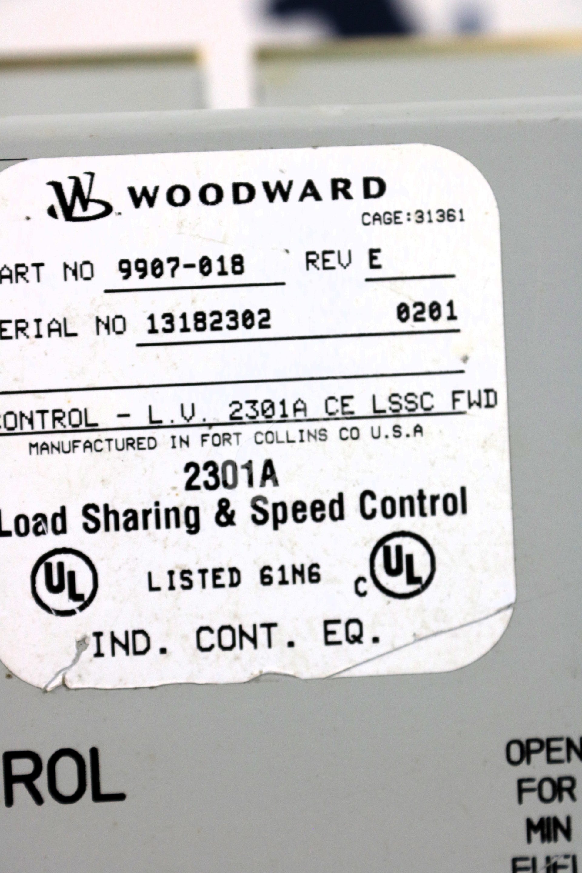 9907-018 by Woodward Full Authority Load Sharing & Speed Control 2301A Series