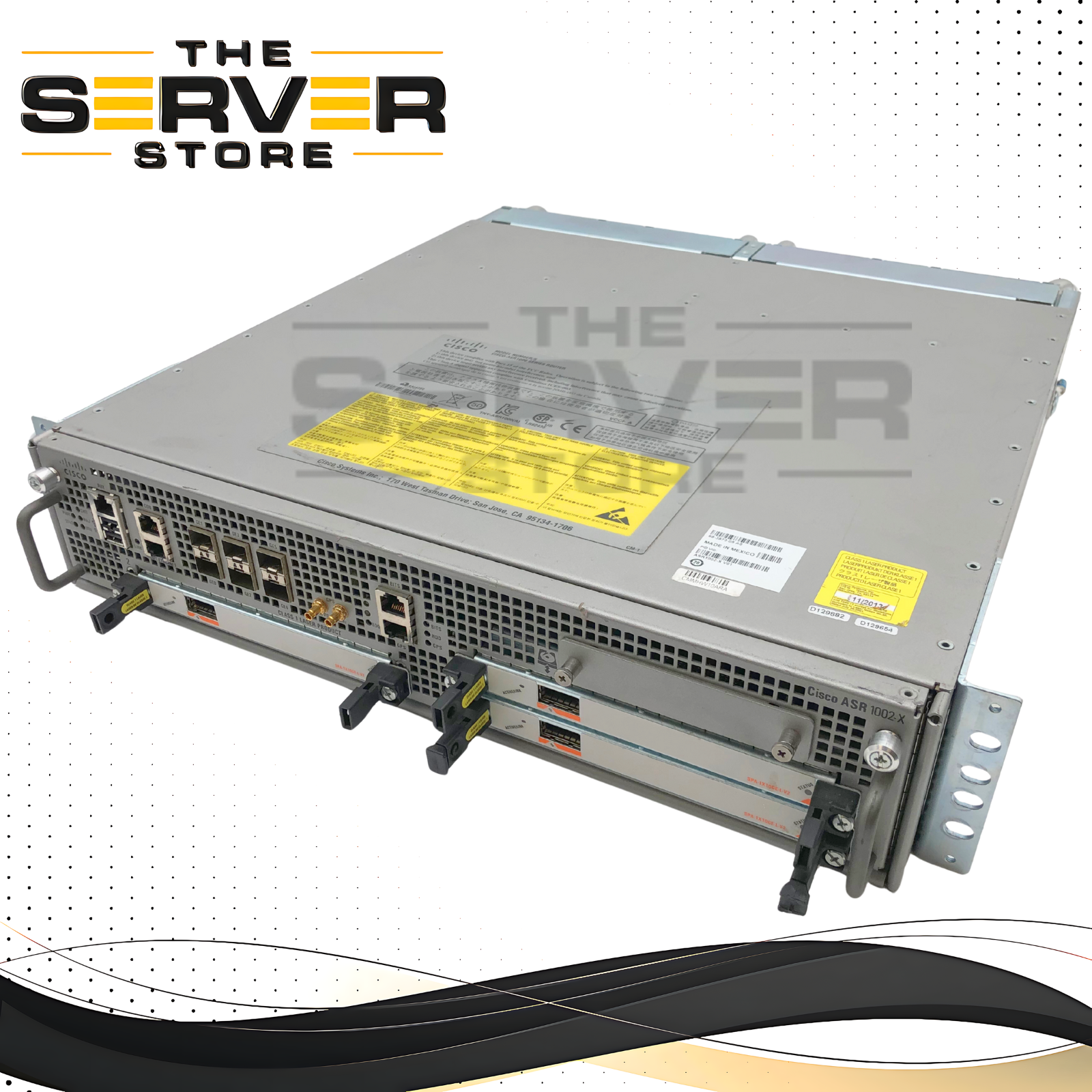 Cisco ASR 1002-X Aggregation Services Router. 2RU Chassis. Integrated 6-Port Gigabit Ethernet SFP. Includes 3x SPA-1X10GE-L-V2 (1-Port 10GE SFP+ SPAs). P/N: ASR1002-X.