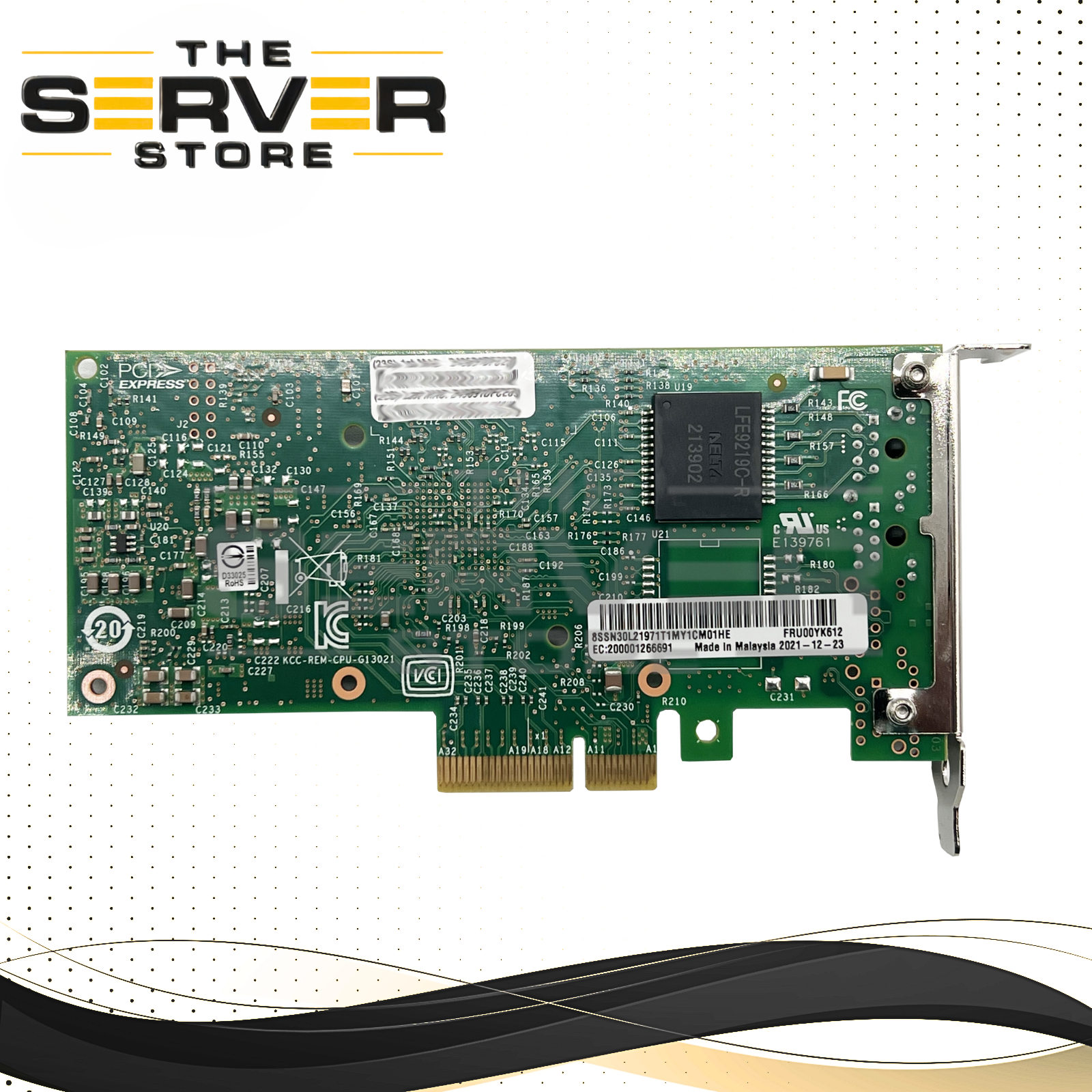 Lenovo I350-T2 1Gb 2-Port PCIe RJ45 Ethernet Adapter NIC 00YK612 (Low Profile)