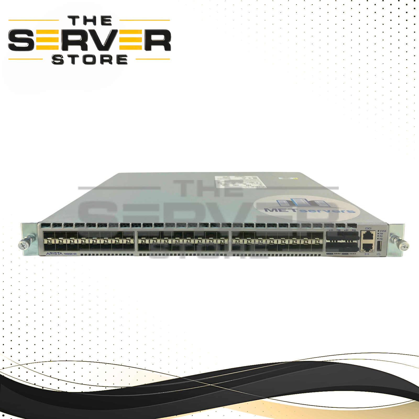 Arista 48 Port 1/10GBE SFP+ Switch 2x 495W 4x Fans (with Rails) DCS-7050SX-64-R