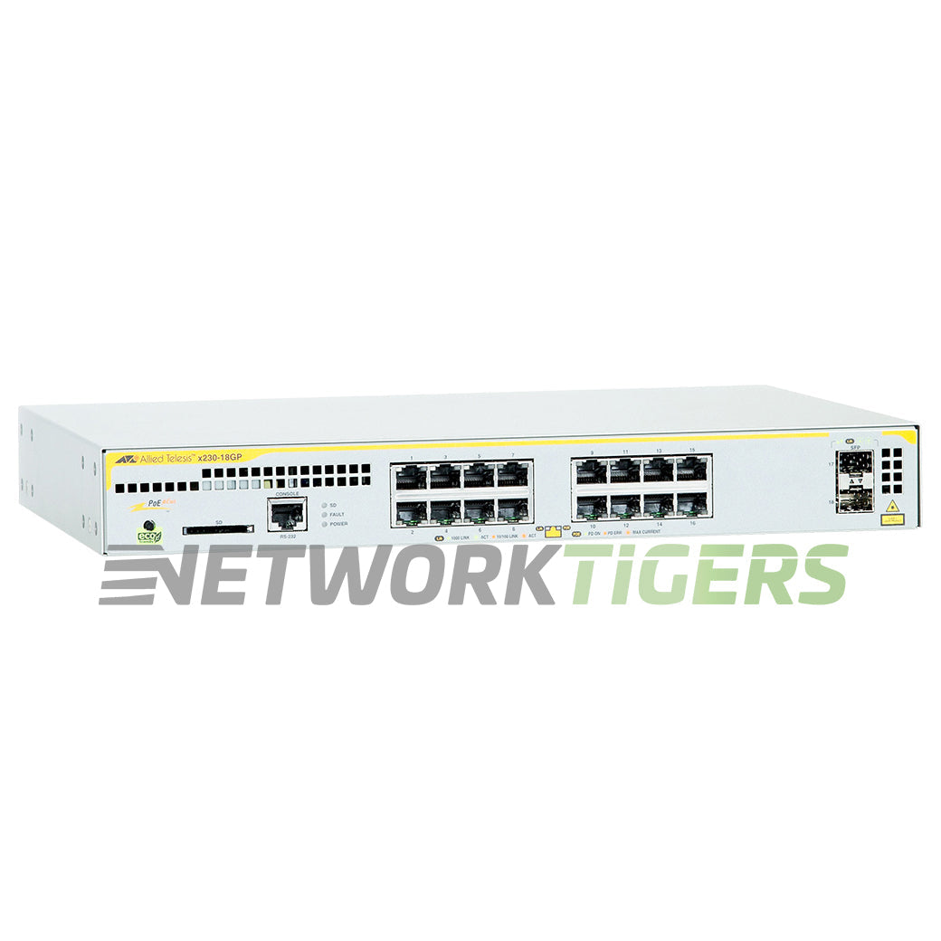 NEW Allied Telesis AT-x230-18GP x230 Series 16x 1GB PoE RJ45 2x 1GB SFP Switch