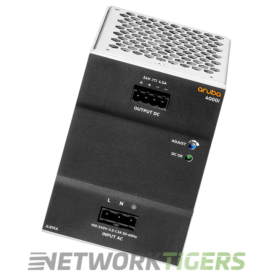 HPE Aruba JL819A CX 4100i Series PoE 54VDC 240W 100-240VAC DIN Power Supply
