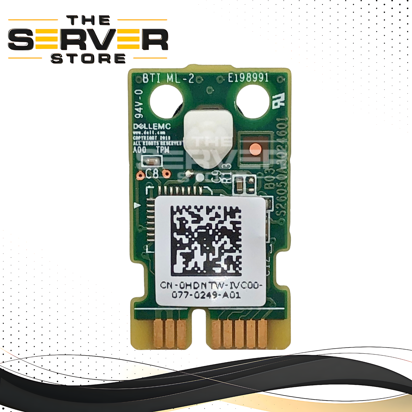 Dell PowerEdge R7525 / R750 / R650 / R550 (15th Generation) Trusted Platform Module (TPM) 2.0 Encryption Card. P/N: HDNTW, 0HDNTW.
