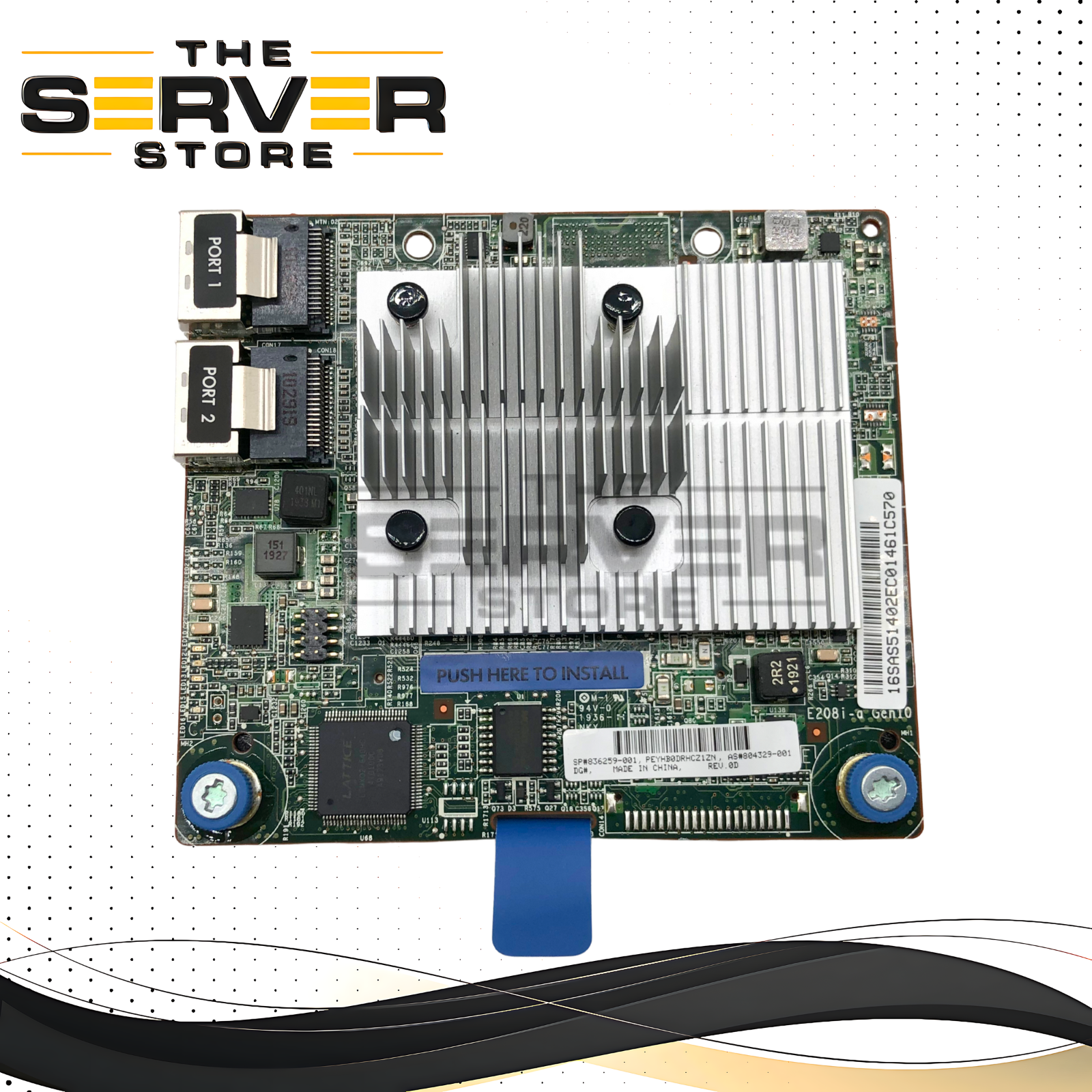 HPE Smart Array E208i-a 8-Port 12Gb/s SAS/SATA AROC RAID Controller for ProLiant Gen10 Servers. RAID 0, 1, 5, 10. P/N: 836259-001.