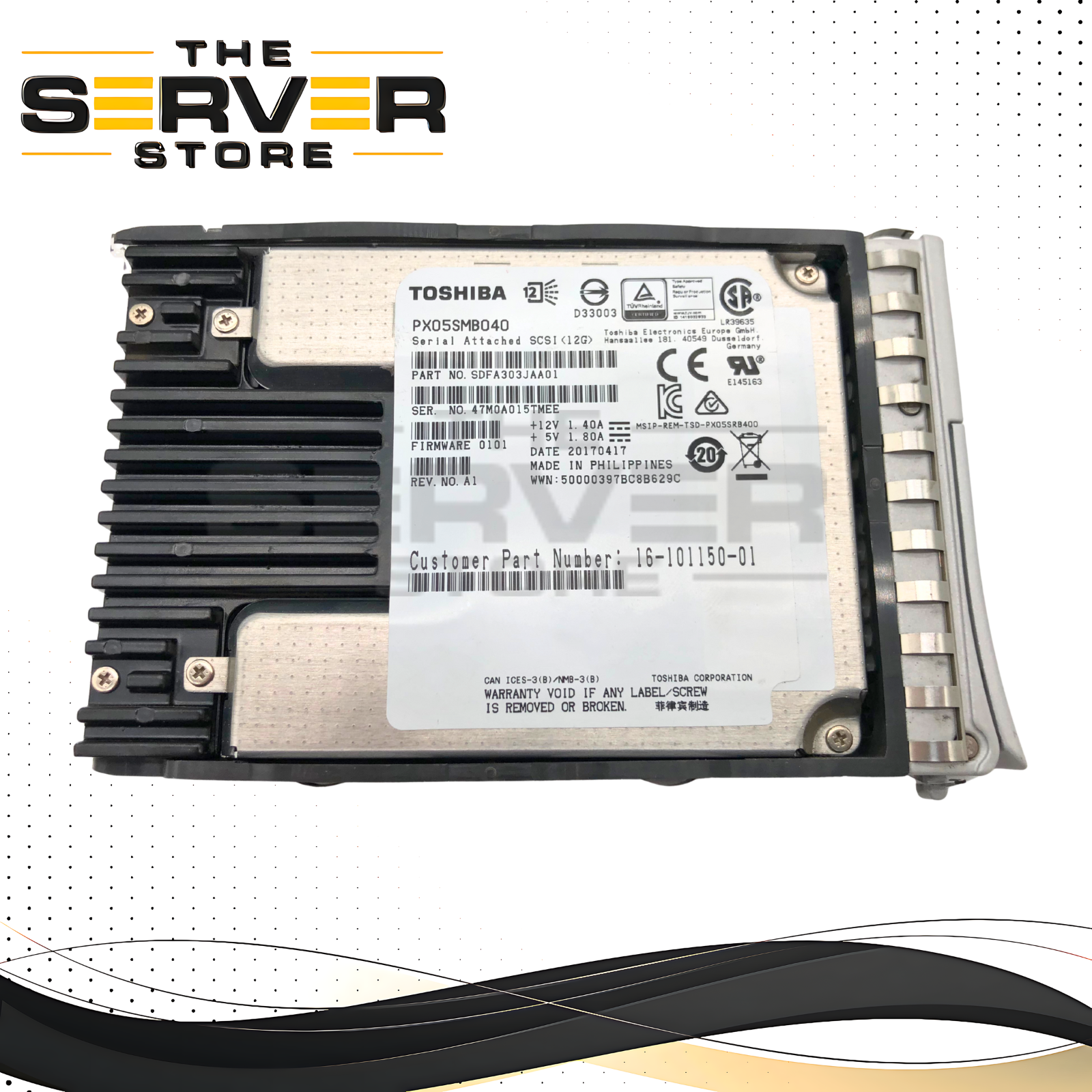 Cisco Toshiba 400GB 12G SAS MU 2.5" SFF Enterprise SSD W/Tray UCS-SD400G12TX-EP
