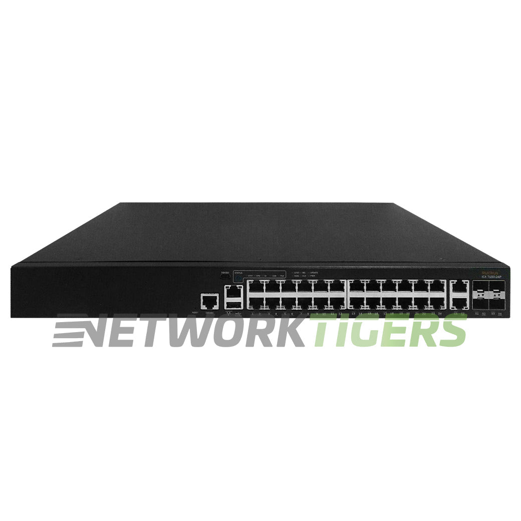 NEW Ruckus ICX7150-24P-2X10G Brocade ICX 7150 24x 1GB PoE+ RJ45 2x SFP+ Switch