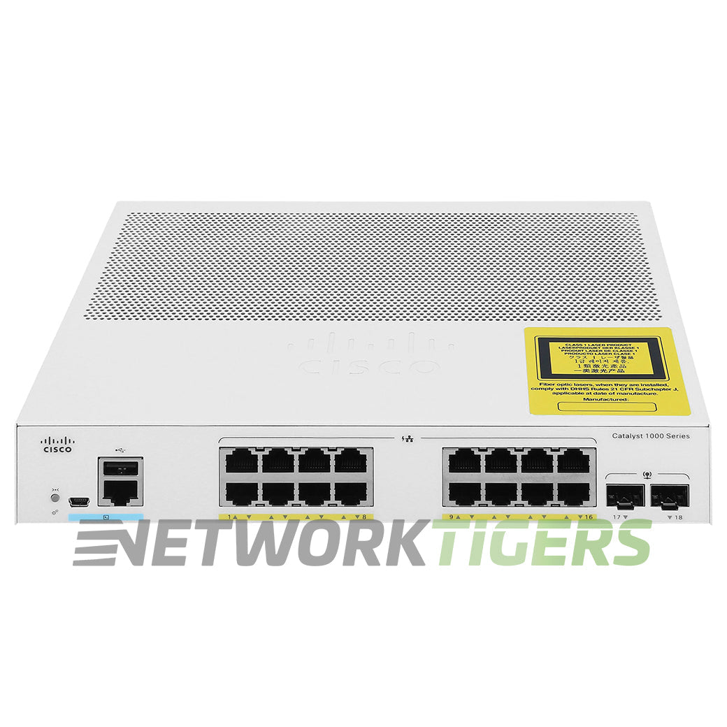 Cisco C1000-16P-2G-L Catalyst 1000 16x 1GB PoE+ RJ45 2x 1GB SFP Switch