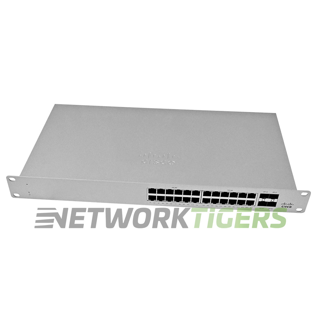 Cisco Meraki MS120-24P-HW 24x 1GB PoE+ RJ45 4x 1GB SFP Unclaimed Switch
