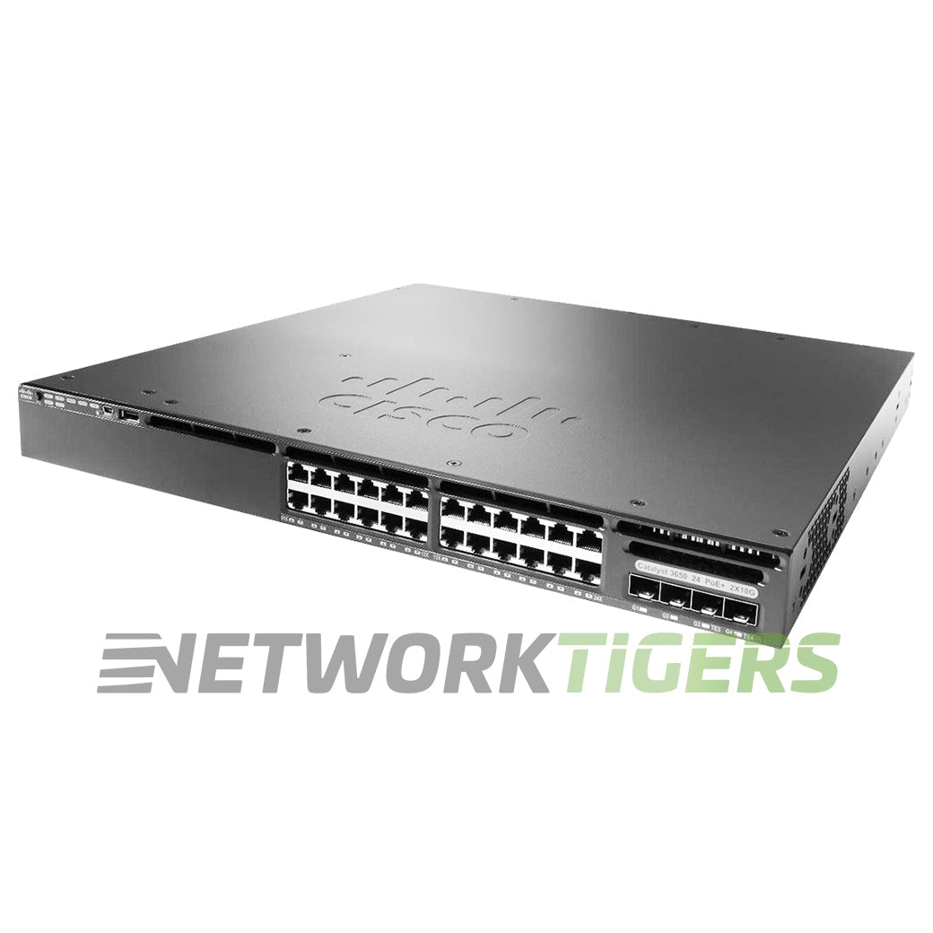 Cisco WS-C3650-24PDM-L 24x 1GB PoE+ RJ45 2x 10GB SFP+ 2x 1GB SFP LB Switch