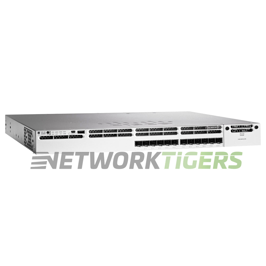 Cisco WS-C3850-12S-E Catalyst 3850 Series 12x 1GB SFP 1x Module Slot Switch