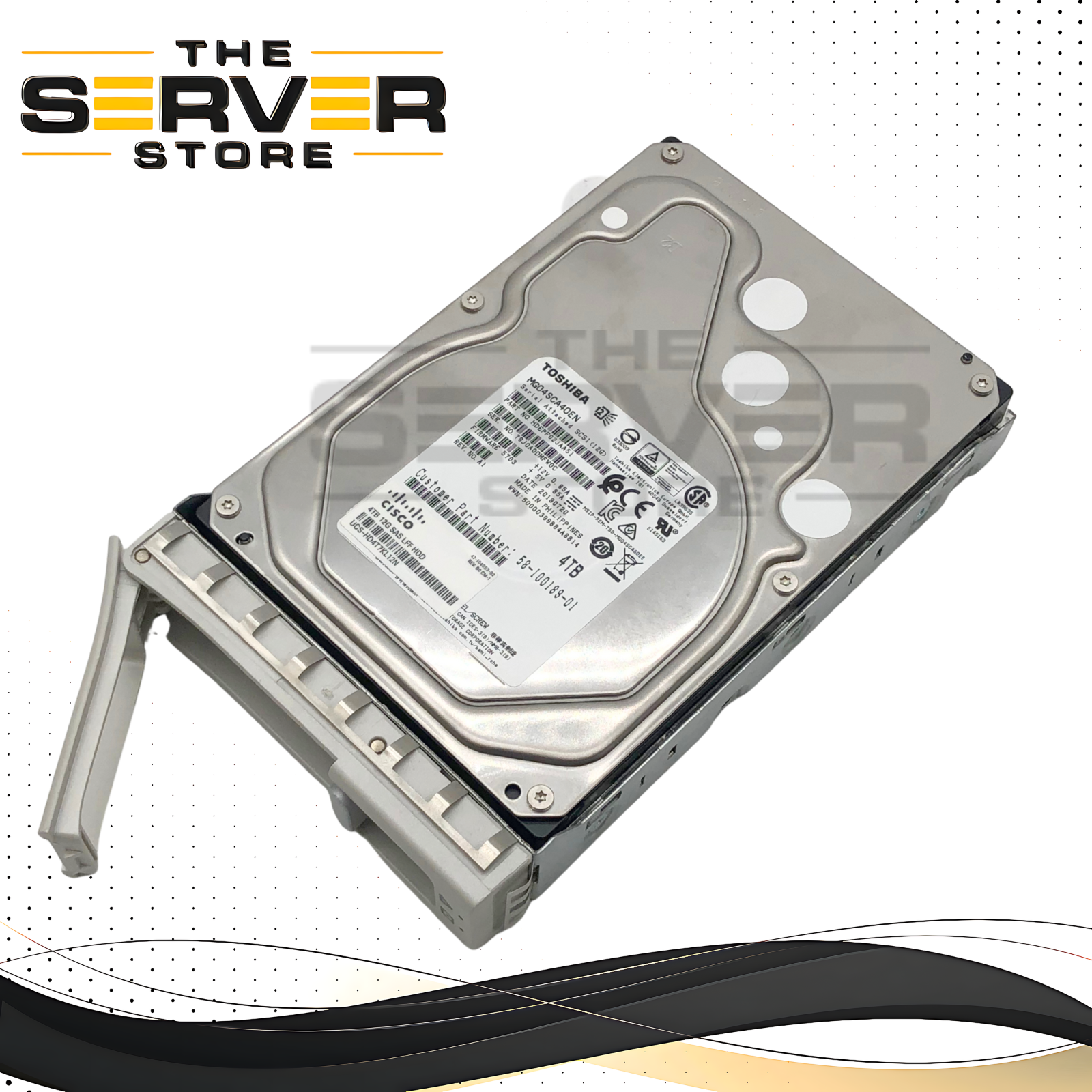Cisco 4TB SAS 12G 7.2K RPM 3.5" HDD Toshiba MG04SCA40EN DEPF02JAA51 UCS-HD4T7KL12N
