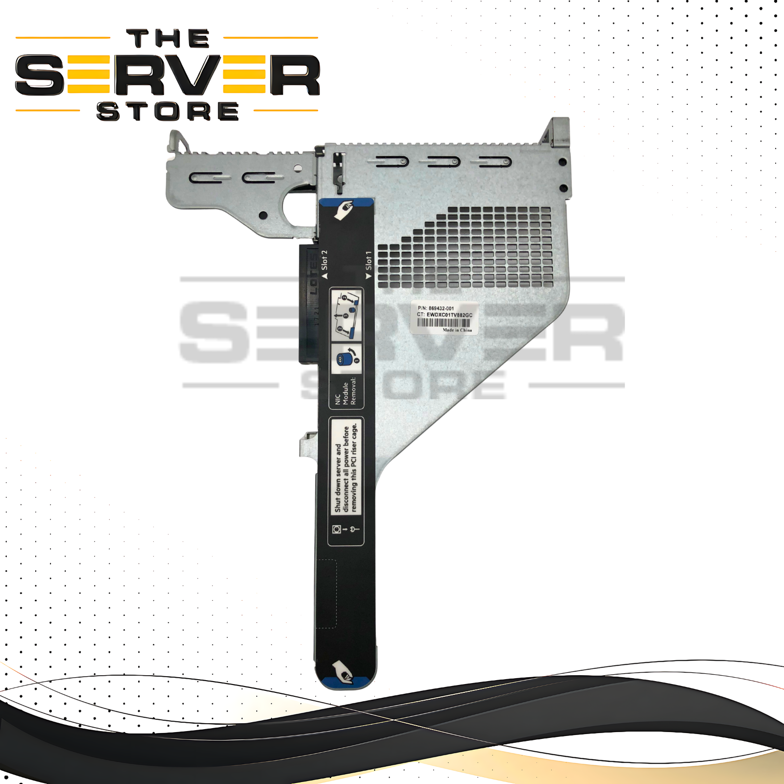 HPE ProLiant DL360 Gen10 Server Primary GPU Riser Card Assembly with 1x PCIe 3.0 x16 Slot. P/N: 869432-001, 864482-001, 875545-001.