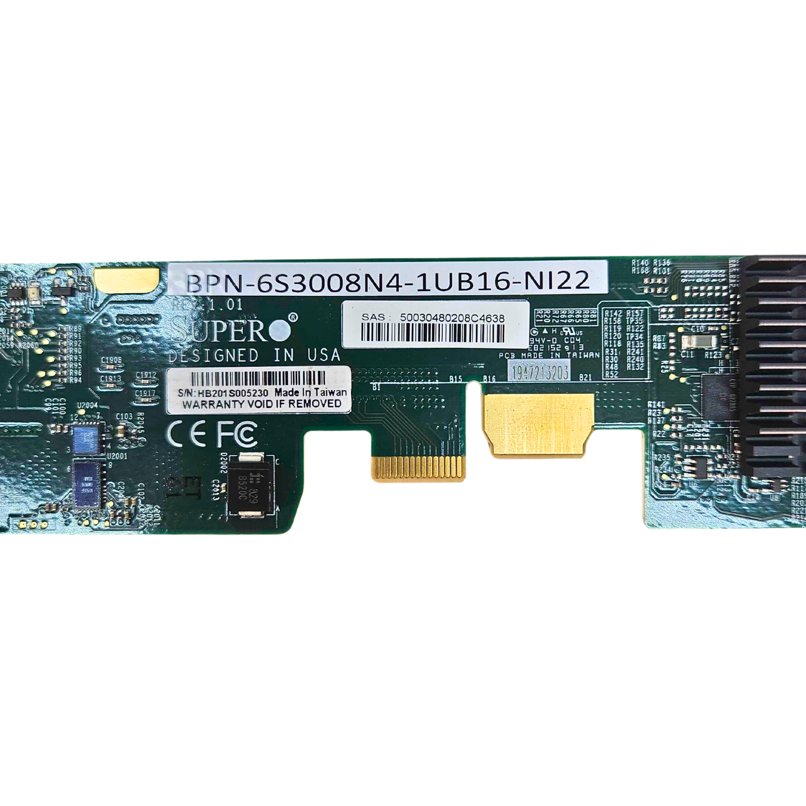 Supermicro Backplane (BPN-6S3008N4-1UB16-NI22)