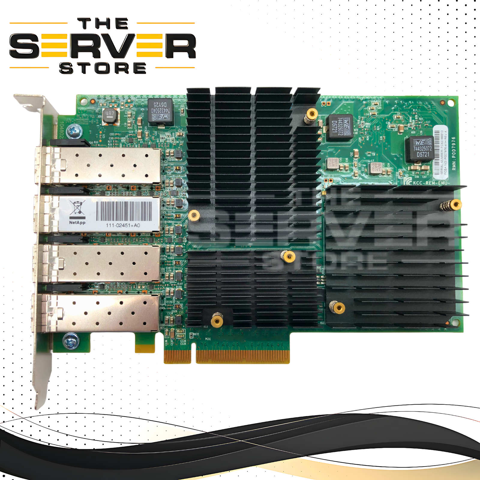 NetApp QLogic Quad-Port 16Gb Fibre Channel HBA w/ 4x 16G SFP+ 111-02451-A0