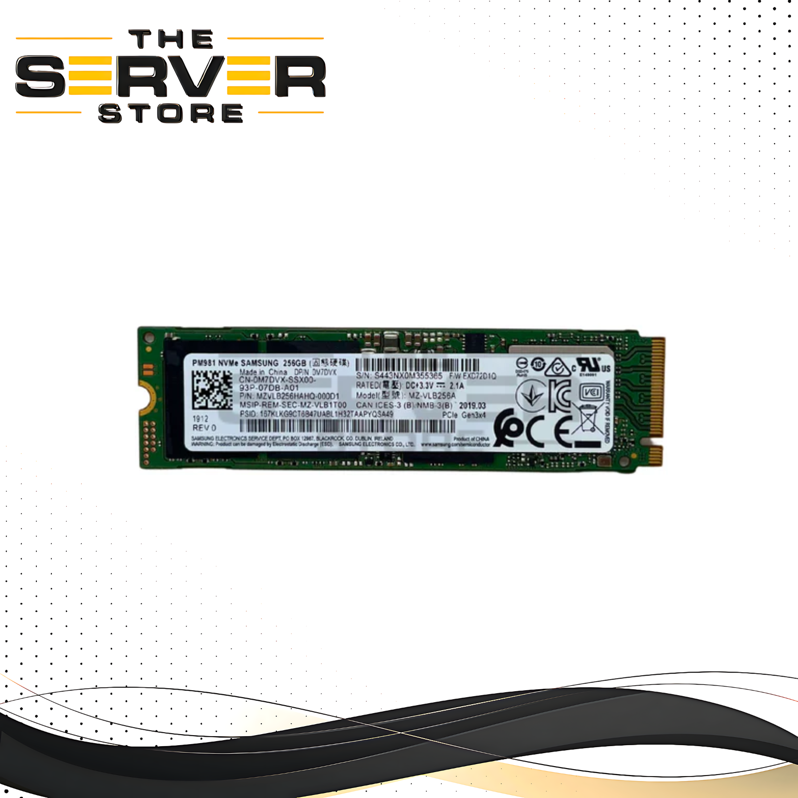 Dell PM981 256GB NVMe M.2 2280 SSD Solid State Drive MZVLB256HAHQ-000D1-MZ-VLB256A