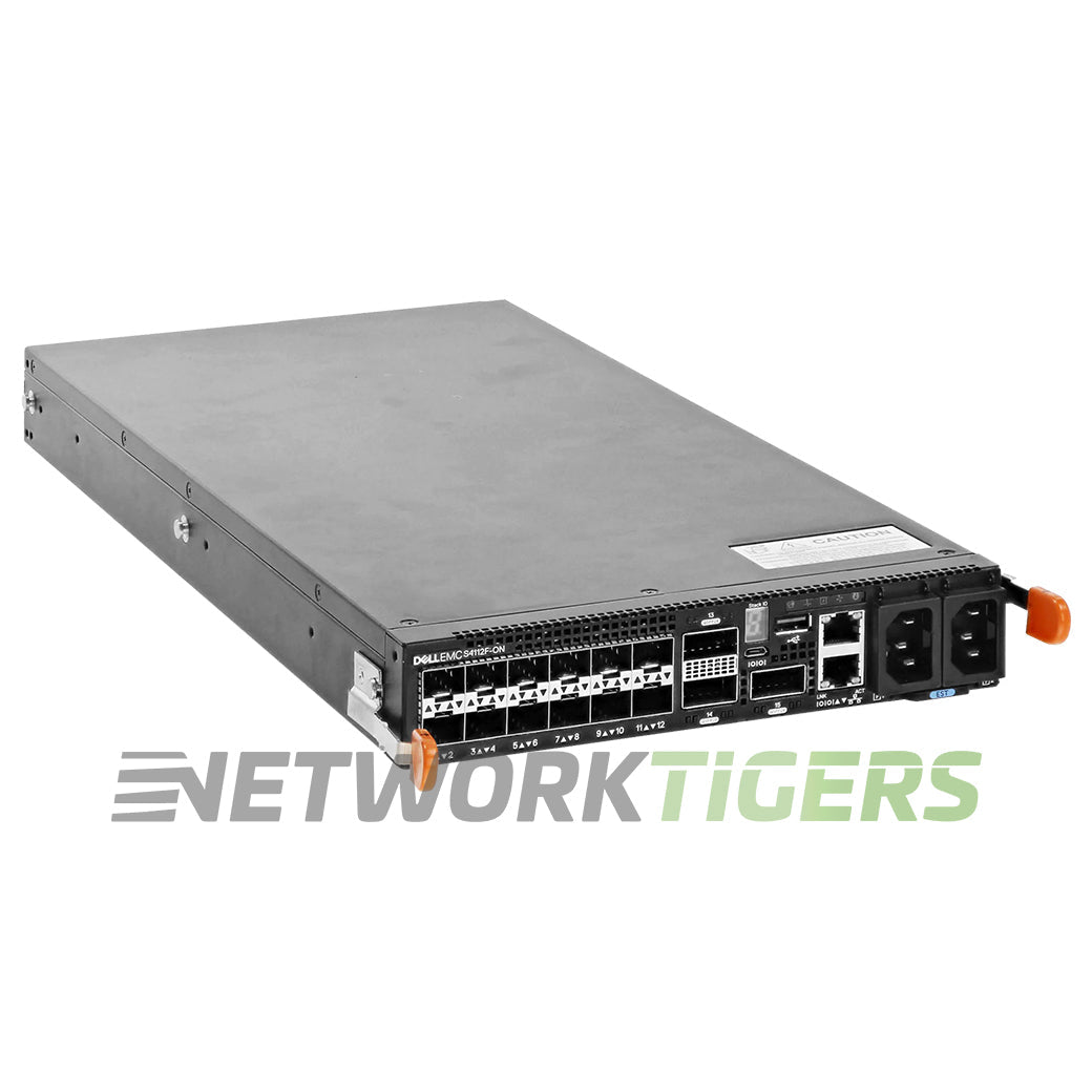 Dell S4112F-ON EMC S-Series 12x 10GB SFP+ 3x 100GB QSFP28 F-B Air OS10 Switch