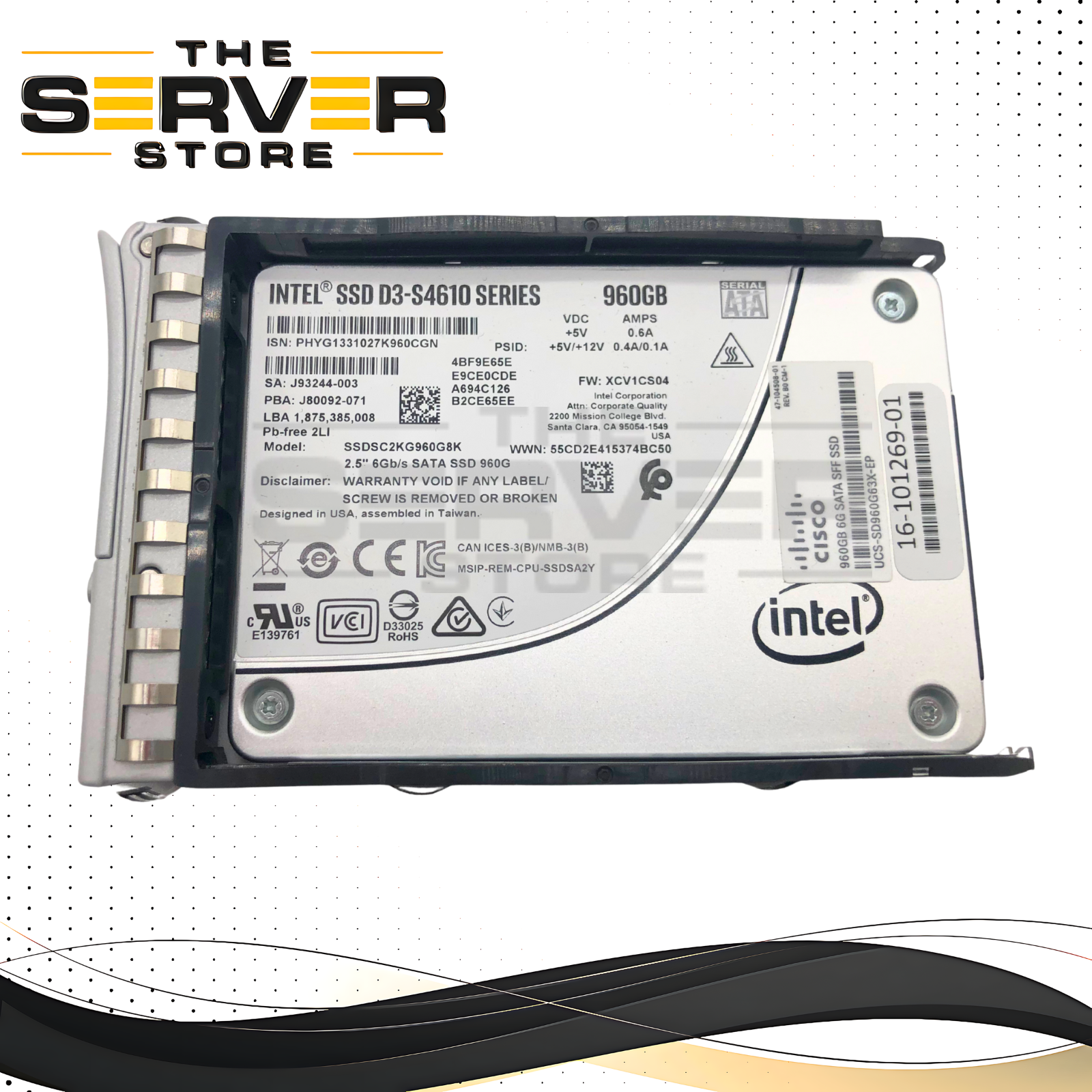 Cisco Intel D3-S4610 960GB SATA 6G 2.5" SFF SSD W/Tray UCS-SD960G63X-EP