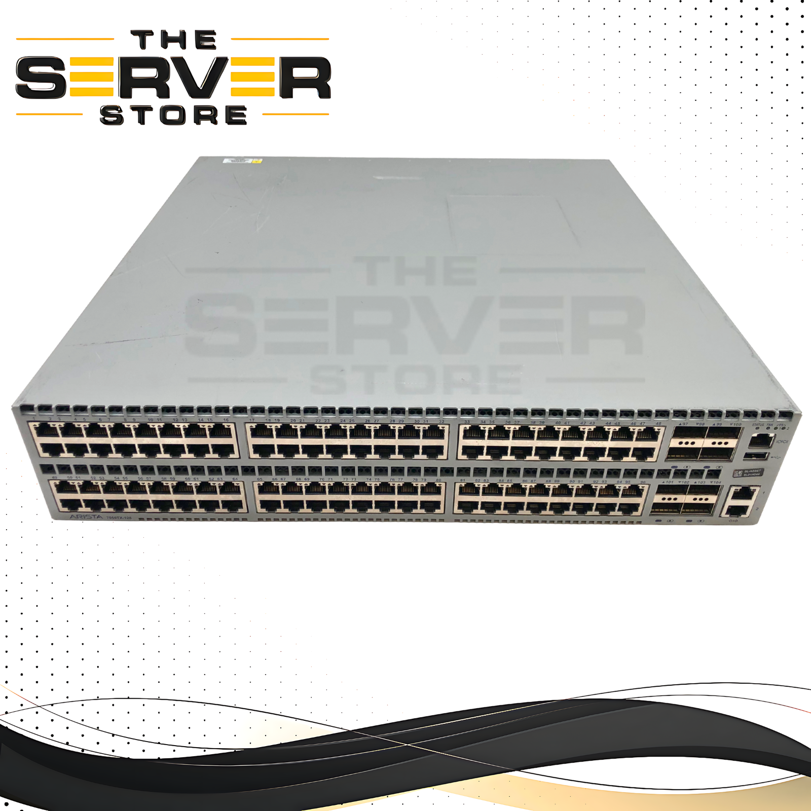 Arista DCS-7050TX-128-F 7050TX-128 Series 2RU Data Center Switch, 96x 10GBASE-T (RJ45) Ports, 8x 40GbE QSFP+ Ports, Front-to-Rear Airflow. P/N: DCS-7050TX-128-F.