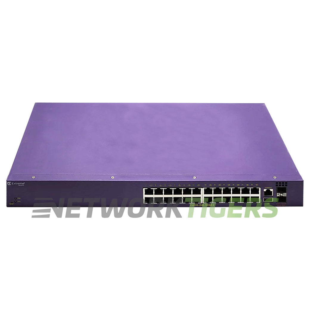 NEW Extreme 18101 V400-24t-10GE2 24x 1GB RJ45 2x 10GB SFP+ Switch