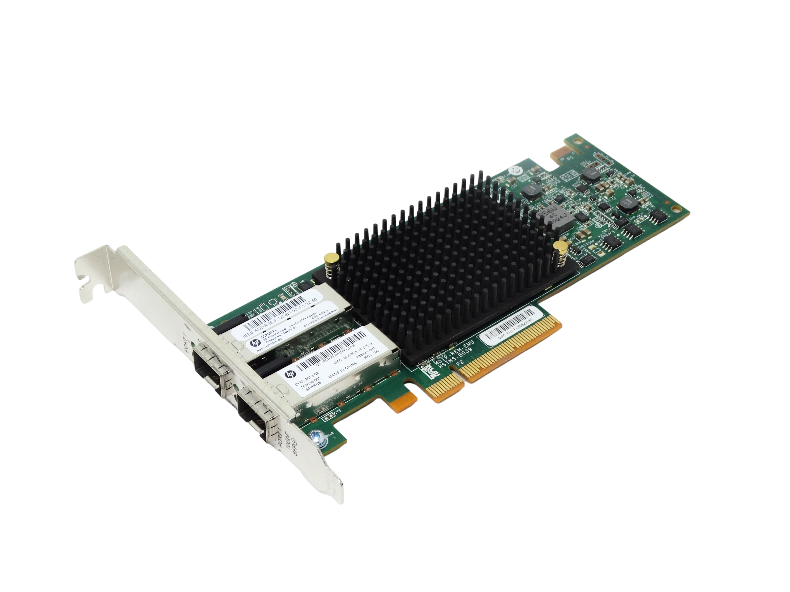 HPE 557SFP+ Ethernet Dual Port 10Gb SFP+ PCIe Network Card Adapter 788995-B21 788991-001 792834-001