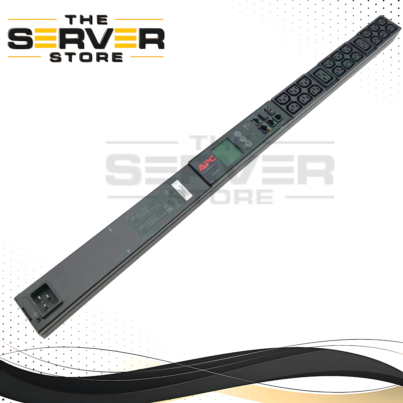 APC Schneider Electric Vertical Rack-Mount PDU (Power Distribution Unit) - Metered Rack, 20-Outlet, 100V-240V/30A, 42U 0U Form Factor. P/N: AP8858NA3.