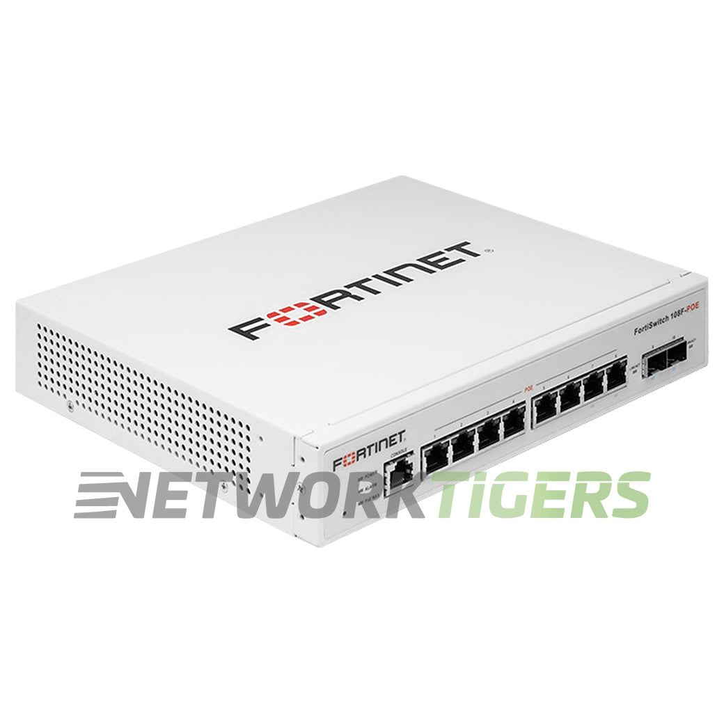 NEW Fortinet FS-108F-PoE 8x 1GB PoE RJ45 2x SFP Local Management Only Switch