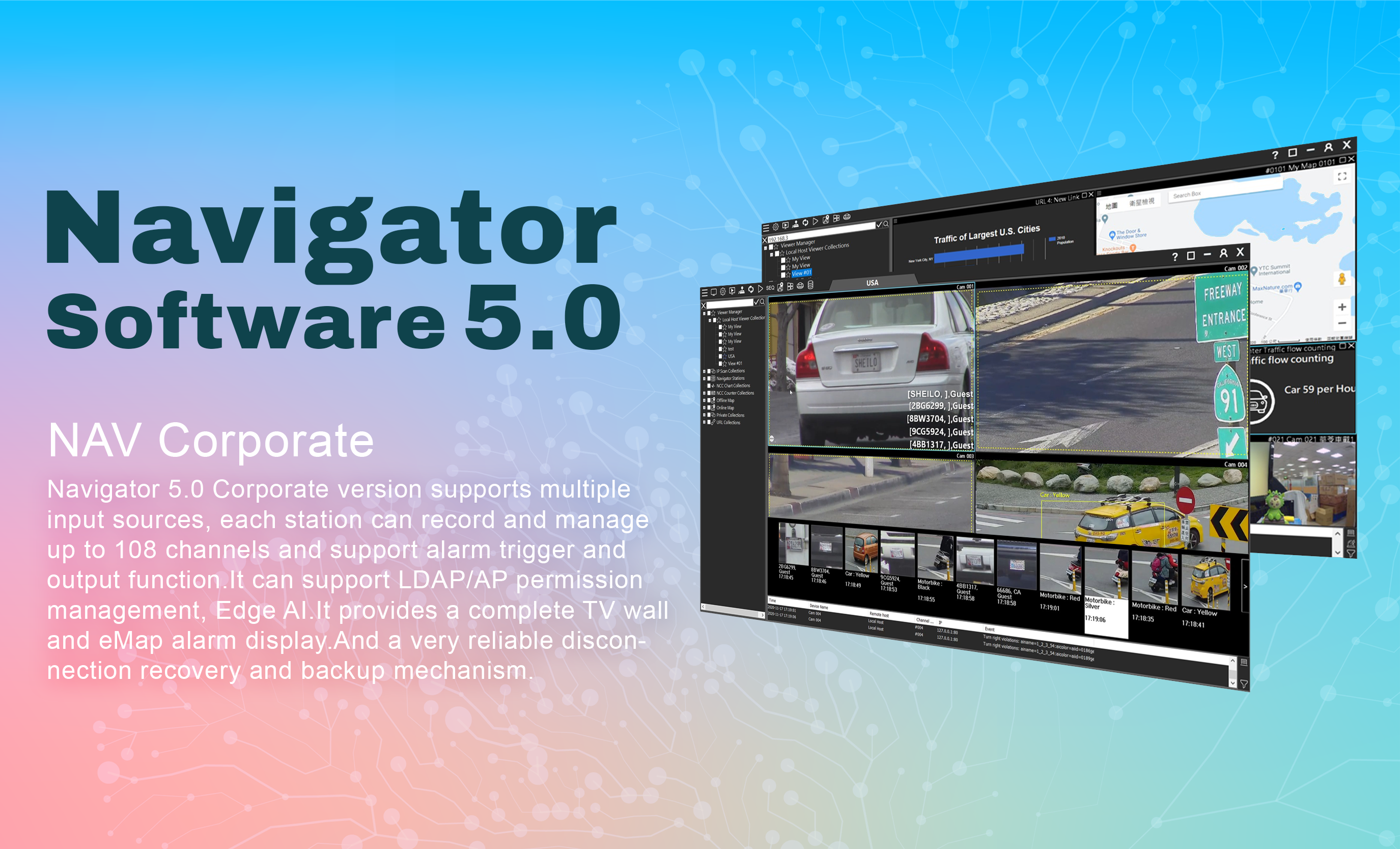 LILIN NAV5.0 Navigator Software; License; 4CH LILIN Device
