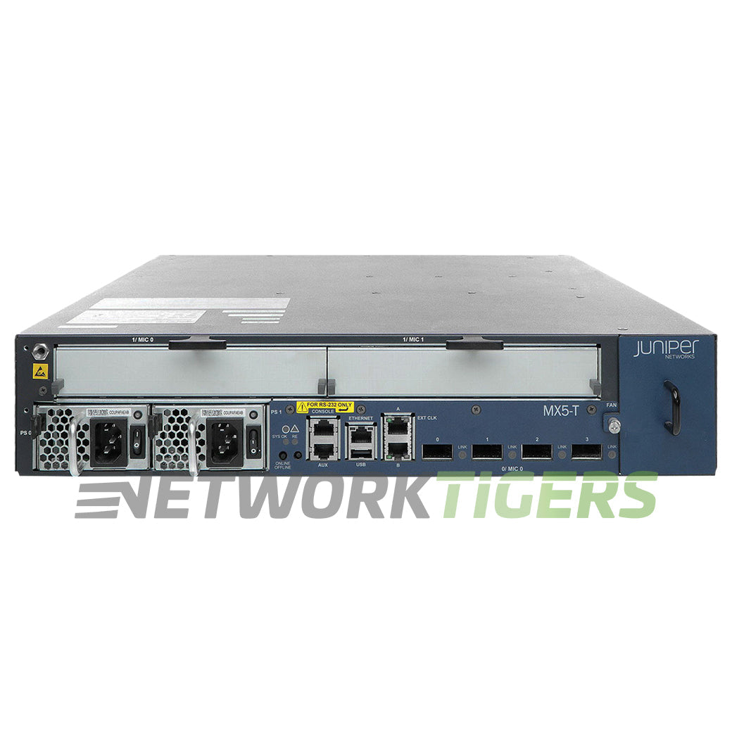 NEW Juniper MX5-T-AC MX5 Series 20x 1GB SFP 4x 10GB XFP Router Chassis