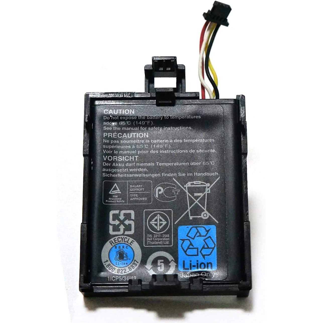 Batería T40JJ Batería de controladora Raid 70K80 H132V para Perc H710 H710P H810 M620 R320 R420 R520 R620 R720 R820 T110 II T420 070K80 0H132V 0T40JJ - 3.6V 1.6Wh/460mAh
