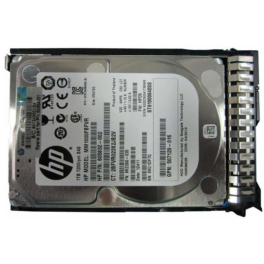 MM1000FBFVR 1TB 7200RPM SAS 6Gb/s 2.5-inch Hard Drive FW: D8