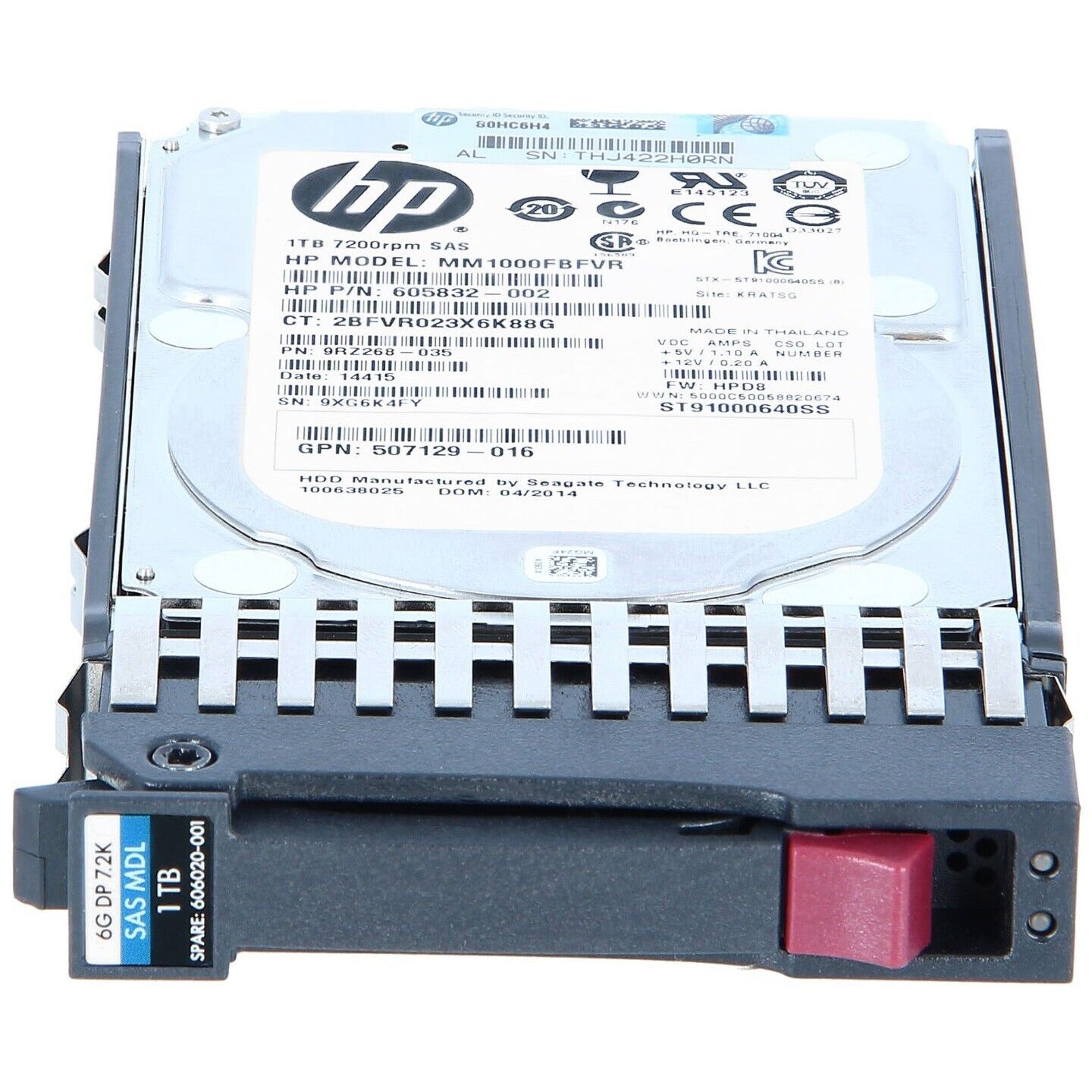 MM1000FBFVR 1TB 7200RPM SAS 6Gb/s 2.5-inch Hard Drive FW: D8