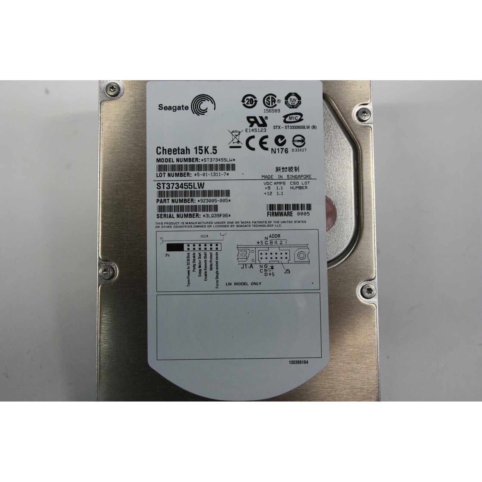 Disco duro Seagate Cheetah ST373455LW ST373454LW 73GB 15K 3.5" U320 SCSI NHP