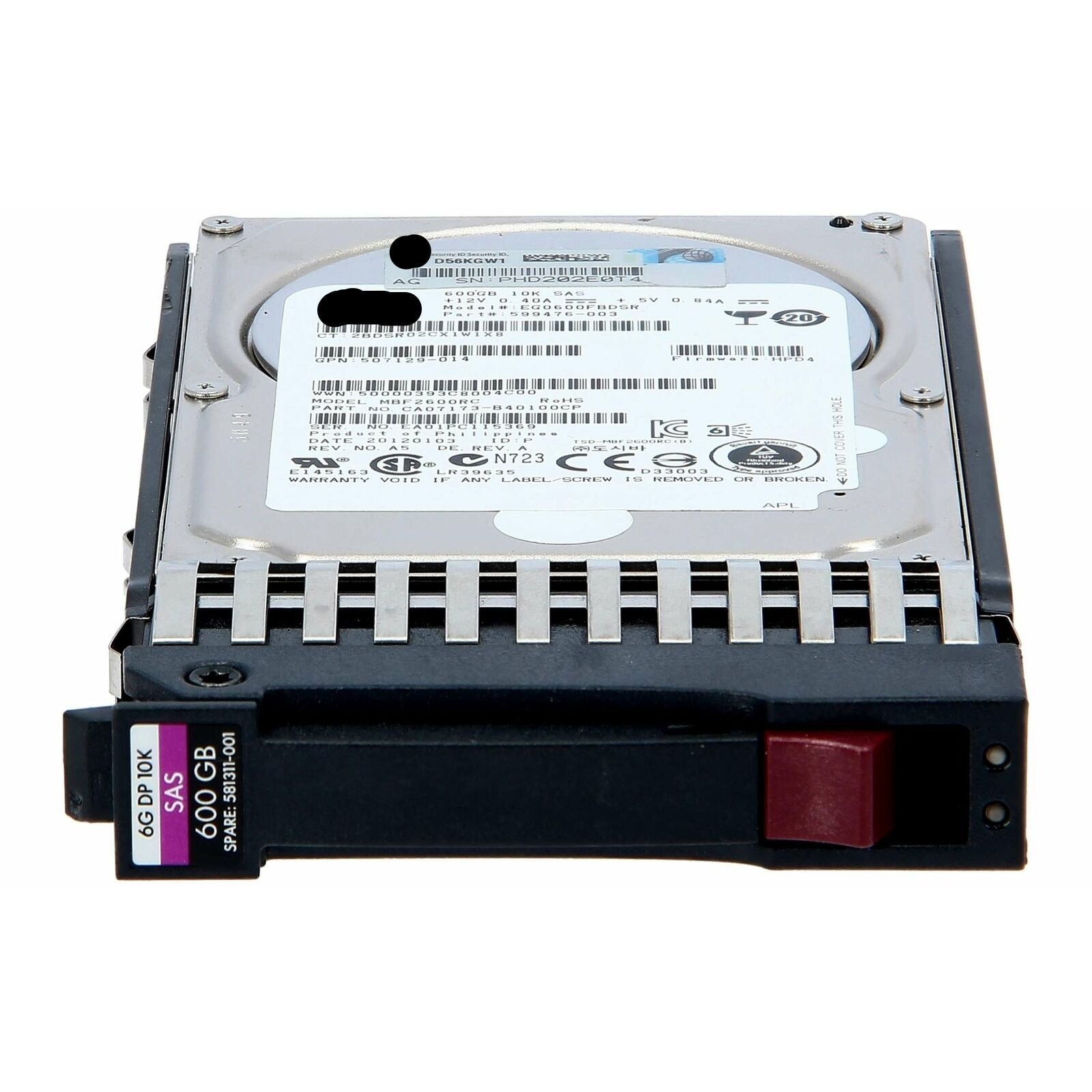 DISCO SAS DE 600 GB 10K 2,5"6G 581286-B21 581311-001 886111478521