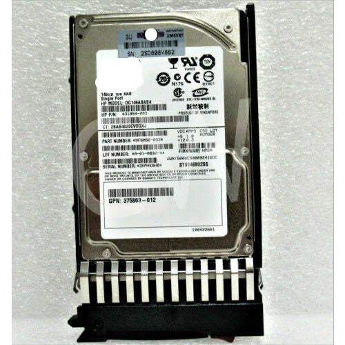 432320-001 431954-003 DG146ABAB4 HP 146GB 10K RPM 3Gb/s 2.5" SAS HDD Hard Drive disco - MFerraz Tecnologia