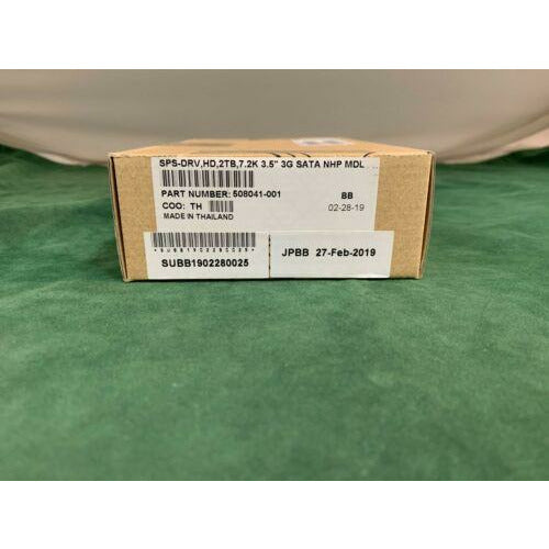 HD HP 508041-001 (507774-B21) - SPS-DRV,HD,2TB,7.2K 3.5" 3G SATA NHP MDL - MFerraz Tecnologia