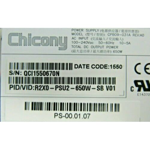 Cisco 74-7541-02 R2X0-PSU2-650W-SB 650W UCS C200 Redundant Power Supply 35-4 fonte - MFerraz Tecnologia