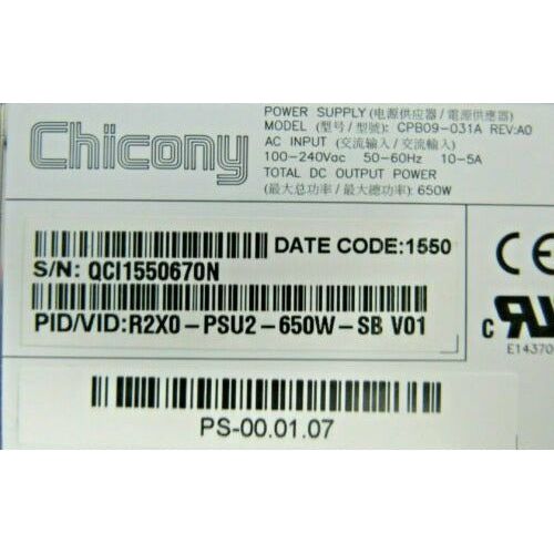 Cisco 74-7541-02 R2X0-PSU2-650W-SB 650W UCS C200 Redundant Power Supply 35-4 fonte - MFerraz Tecnologia