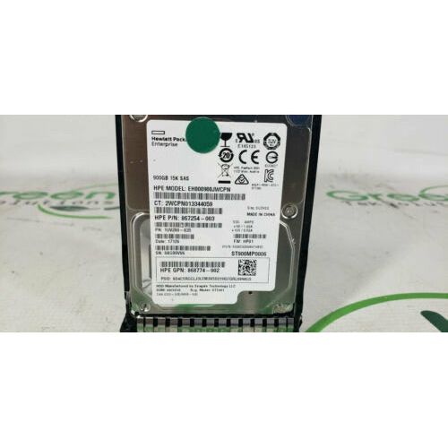 HPE 868774-002 867254-003 900GB 2.5" SFF Hot Swap 15K SAS 12Gbps HDD w/ HP Tray - MFerraz Tecnologia