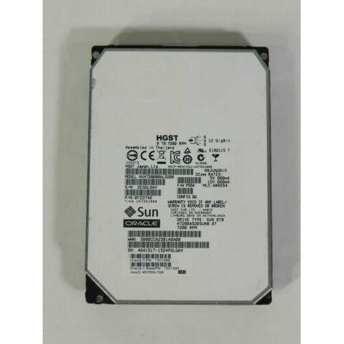 Disco HGST Sun Oracle 8TB 7200rpm 3.5" SAS HDD HUH728080AL5200 7301588 7301585 - MFerraz Tecnologia
