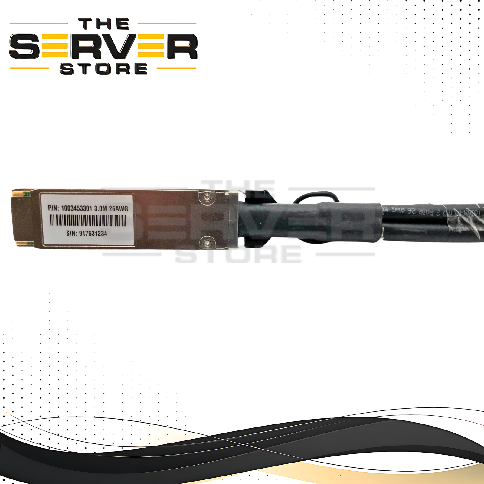 Molex 3 Meter (9.8ft) 100GbE QSFP28 to 4x 25GbE SFP28 Passive Direct Attach Copper (DAC) Breakout Cable. Temp-Flex 26 AWG Twinax. P/N: 1003453301.