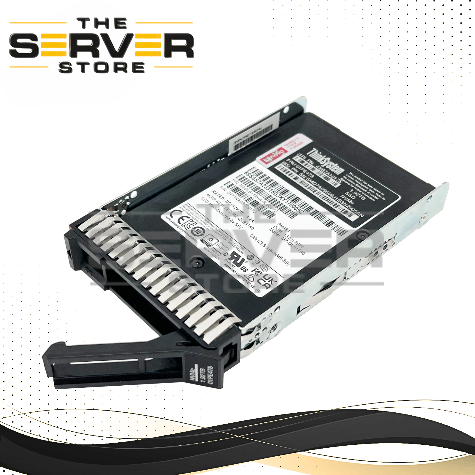 Lenovo 1.92TB NVMe U.2 PCIe 3.0 x4 SFF 2.5" SSD Samsung PM983 4XB7A10175 01PE478