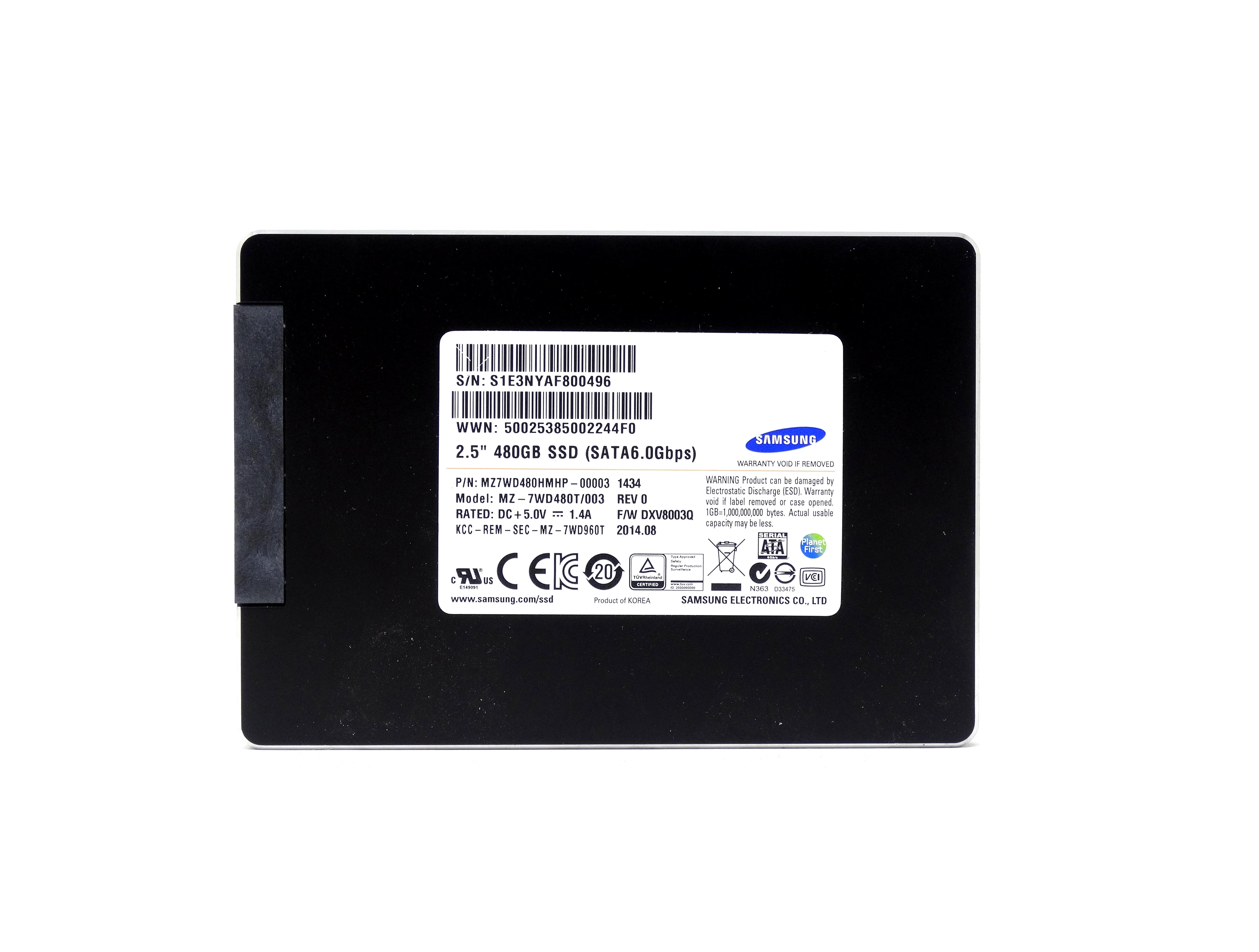 Samsung 480GB 6Gbps SATA 2.5'' SSD Solid State Drive MZ-7WD480T/003 (MZ7WD480HMHP)