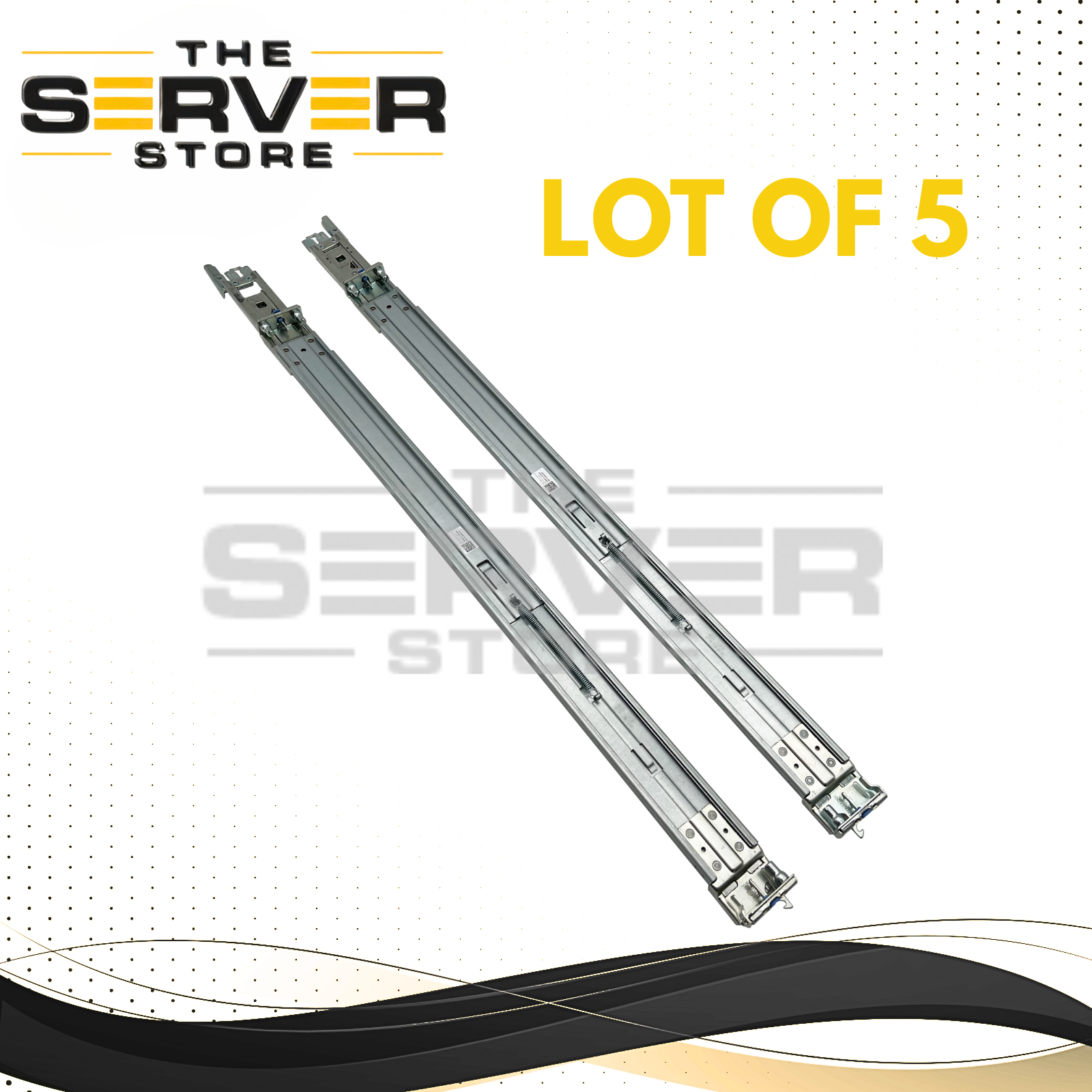 (LOT OF 5) Dell 1U Type A7 Sliding Ready Rails Kit for PowerEdge R620 R630 R640 R420 R430 R320 R330 0RK1KT RK1KT