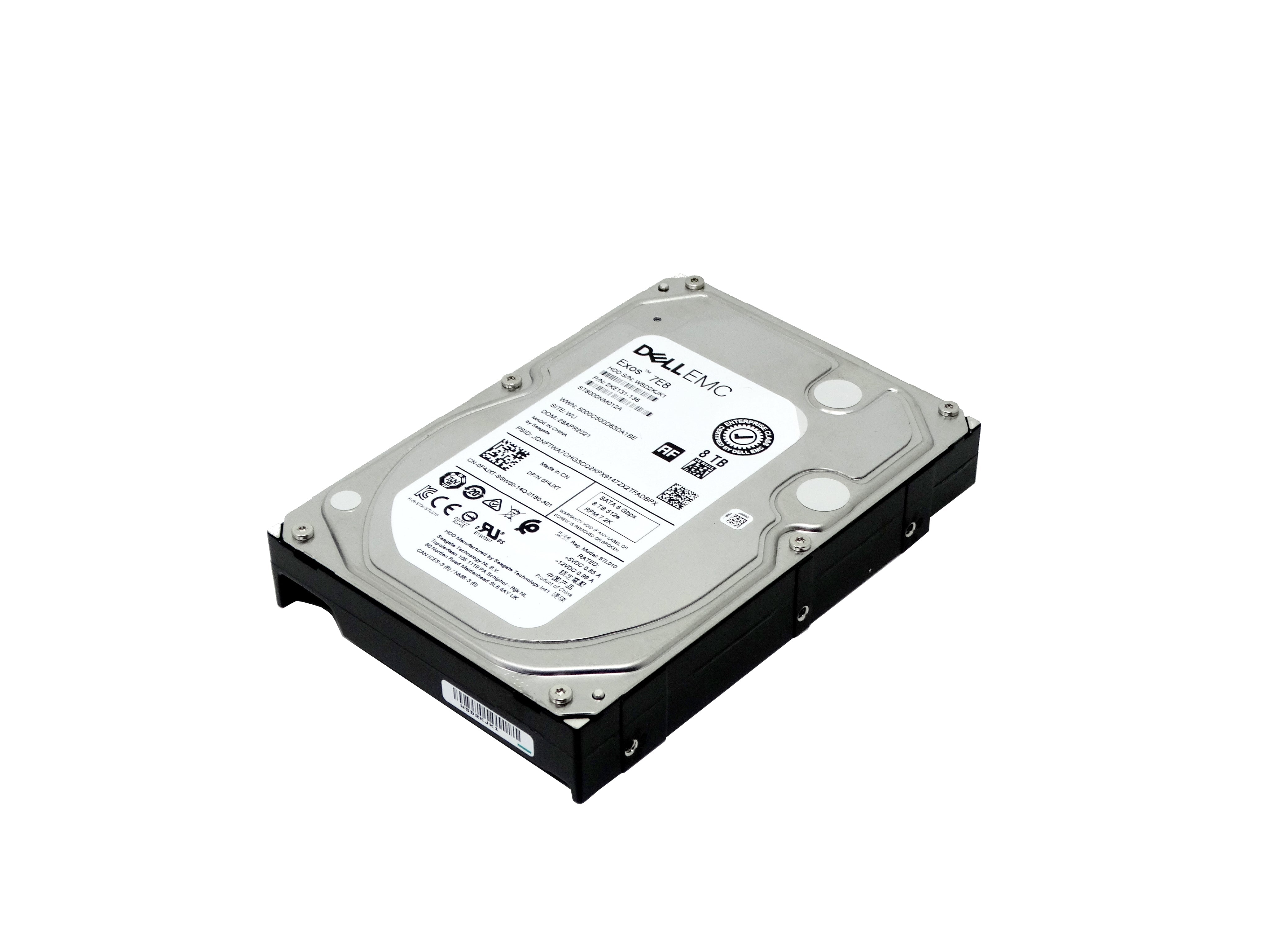 Dell 8TB 7.2K 6Gbps SATA 512e 3.5'' HDD Hard Drive (F4JXT)