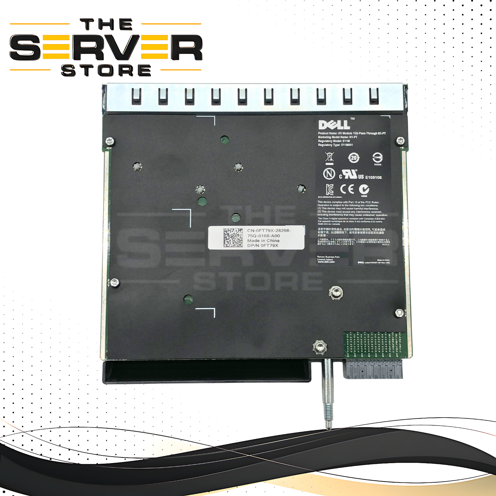 Dell PowerEdge Force 10 I/O 1Gb Pass-Through Module, For PowerEdge VRTX Chassis (R1-PT). P/N: FT79X, 0FT79X.